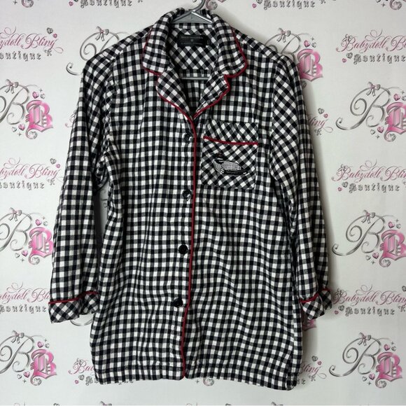 rocky mountain flannel company Other - Rocky Mountain flannel company Black and White Checkered Top loon bird